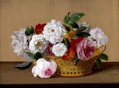 Trębicka Basket with roses