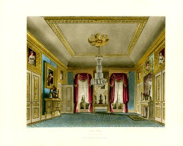 Ante Room, Carlton House, from Pyne's Royal Residences, 1819 - panteek pyn33-442