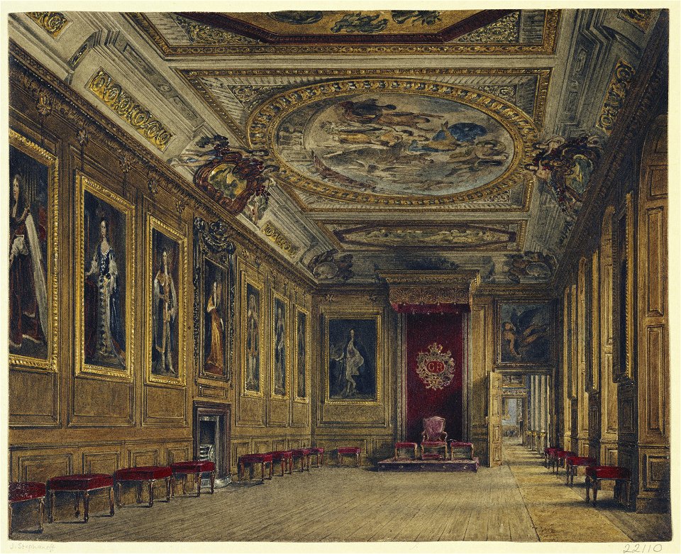 Windsor Castle, King's Presence Chamber, by James Stephanoff, 1818 - royal coll 922110 313690 ORI 2