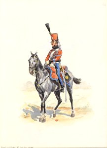 1823 - Brigadier du 4e Hussards avec demi-chevron de réengagement (44)