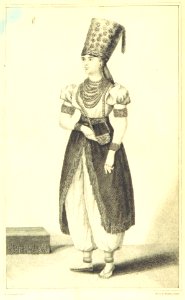 (1820) An Algerine Lady. Free illustration for personal and commercial use.