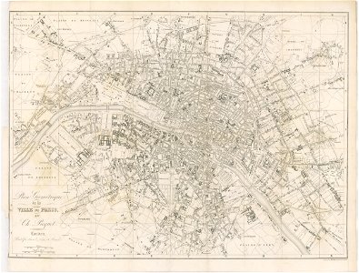1820s map - Plan géométrique de la ville de Paris