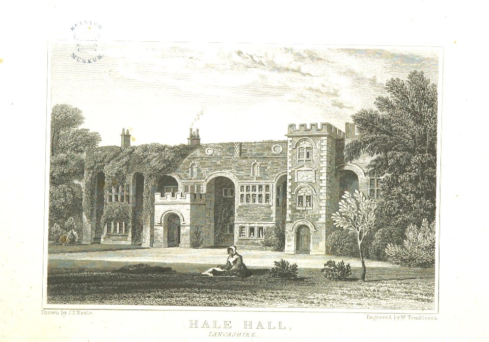 Neale(1824) p1.078 - Hale Hall, Lancashire