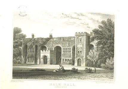 Neale(1824) p1.078 - Hale Hall, Lancashire