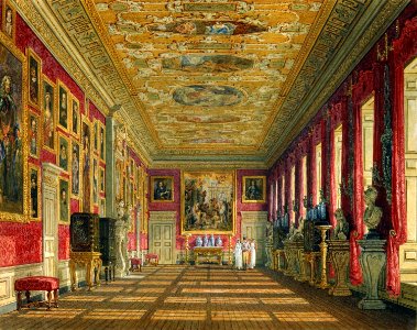 Kensington Palace, King's Gallery, by Charles Wild, 1816 - royal coll 922158 257086 ORI 0 0