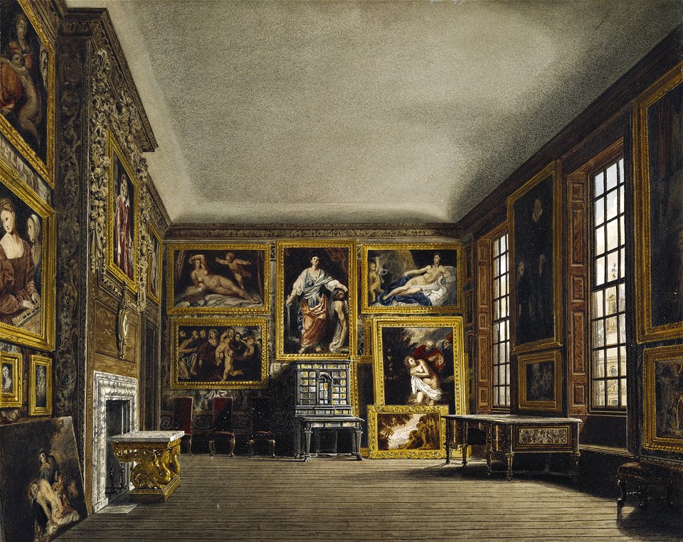 Kensington Palace, Queen's Bedchamber, by Richard Cattermole, 1818 - royal coll 922159 313718 ORI 2