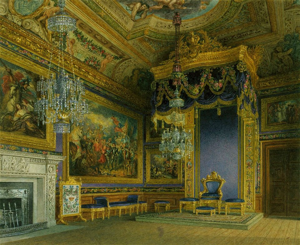 Windsor Castle, King's Audience Chamber, by Charles Wild, 1818 - royal coll 922109 257033 ORI 0