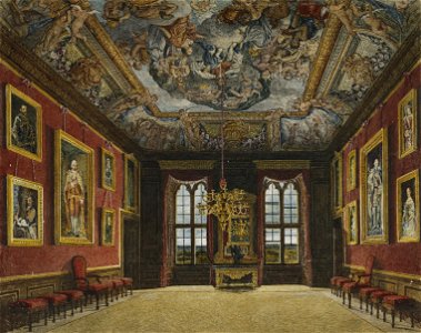 Windsor Castle, King's Old State Bedchamber, by Charles Wild, 1816 - royal coll 922106 313687 ORI 2