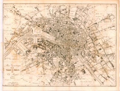 1820s map - Plan géométrique de la ville de Paris