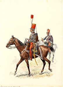1820 - Lieutenant-Colonel et trompette du 2e Hussards (25)