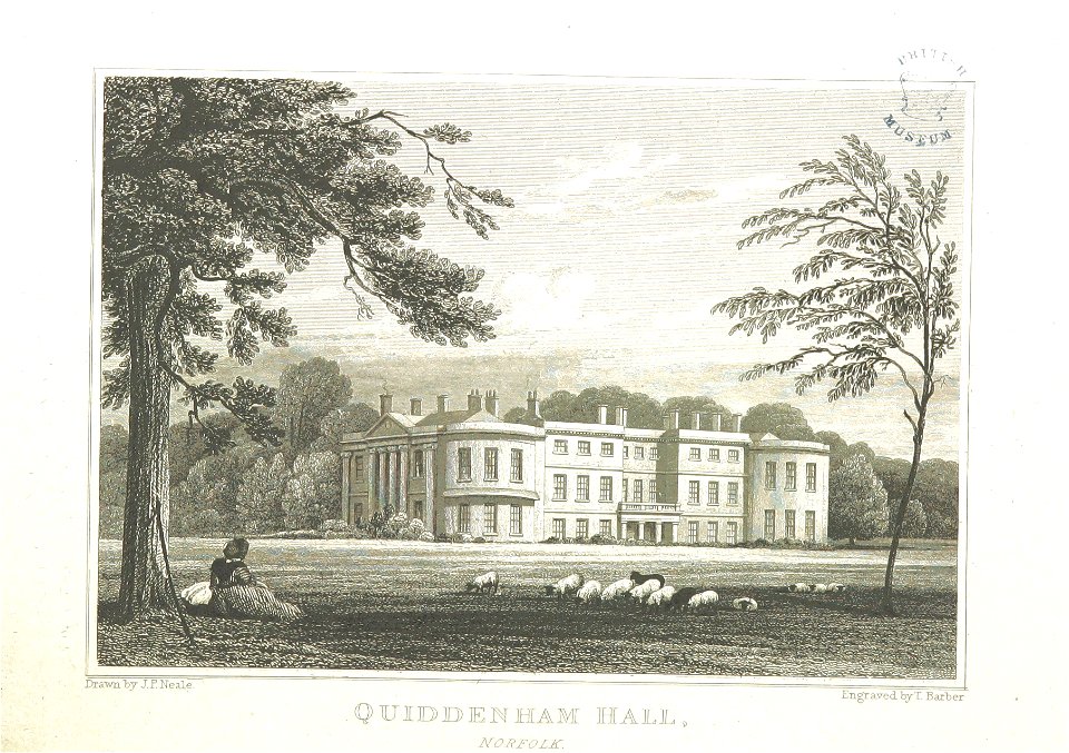 Neale(1824) p1.108 - Quiddenham Hall, Norfolk
