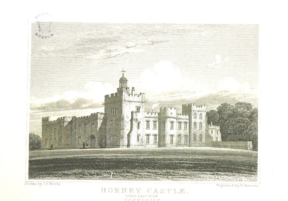 Neale(1824) p1.210 - Hornby Castle, Yorkshire (South-East View)