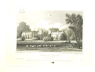Neale(1826) p3.052 - Hampton Court, Herefordshire (South Front)