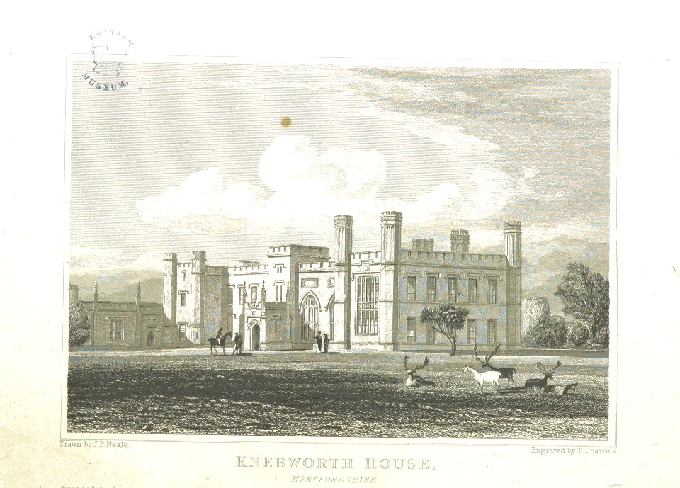 Neale(1824) p1.076 - Knebworth House, Hertfordshire