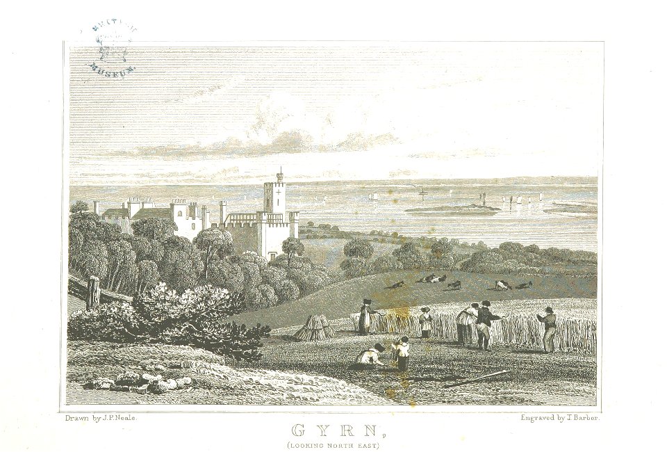 Neale(1824) p1.222 - Gyrn (looking north-east)