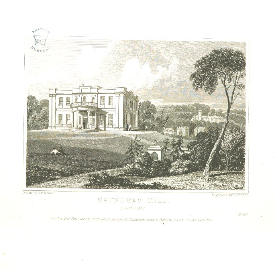 Neale(1825) p2.026 - Saunders Hill, Cornwall