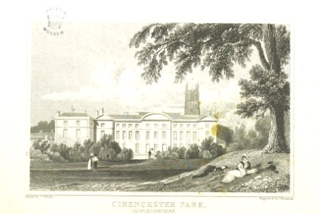 Neale(1825) p2.044 - Cirencester Park, Gloucestershire