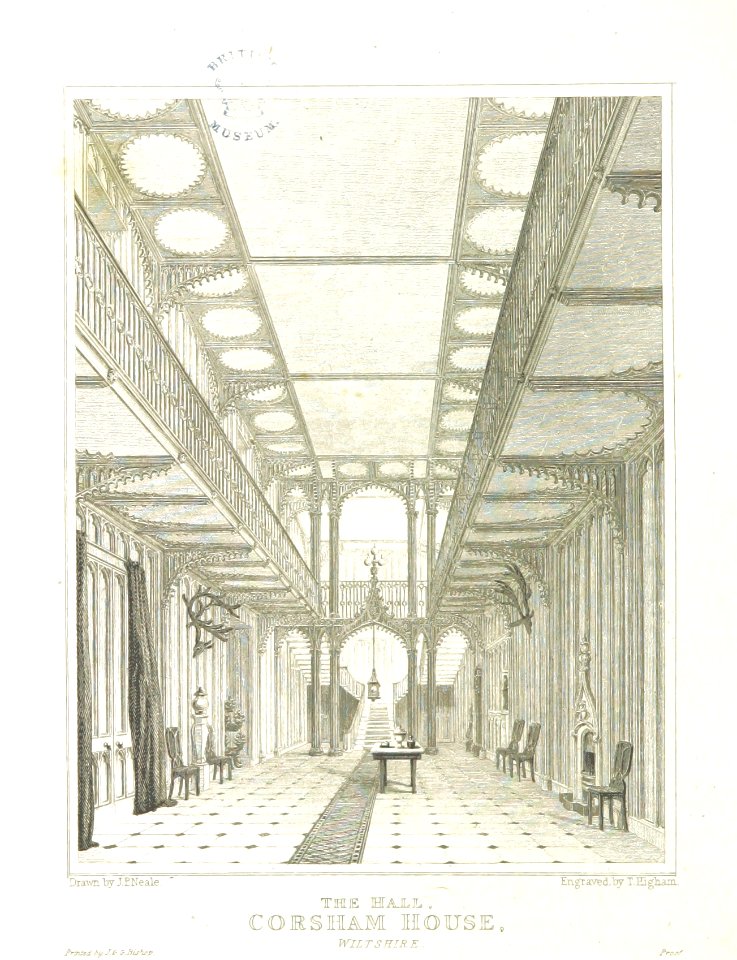 Neale(1825) p2.188 - Corsham House, Wiltshire - The Hall