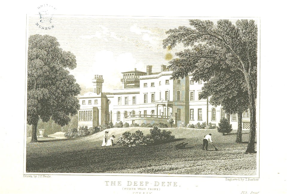 Neale(1826) p3.160 - The Deep Dene, Surrey (North-West Front)
