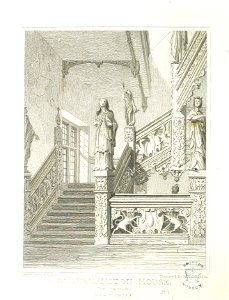 Neale(1827) p4.020 - Aldermanston House, Berkshire - The Staircase
