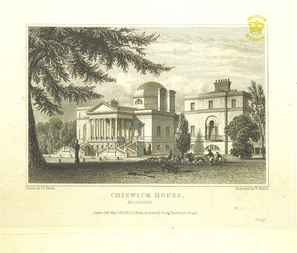 Neale(1829) p5.128 - Chiswick House, Middlesex
