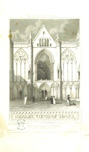 Neale(1826) p3.009 - Frontispiece - Newstead Abbey, Nottinghamshire