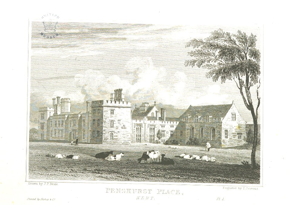 Neale(1827) p4.094 - Penshurst Place, Kent