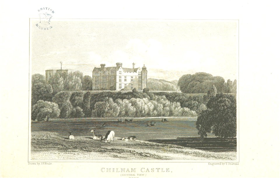 Neale(1825) p2.062 - Chilham Castle, Kent (general view)