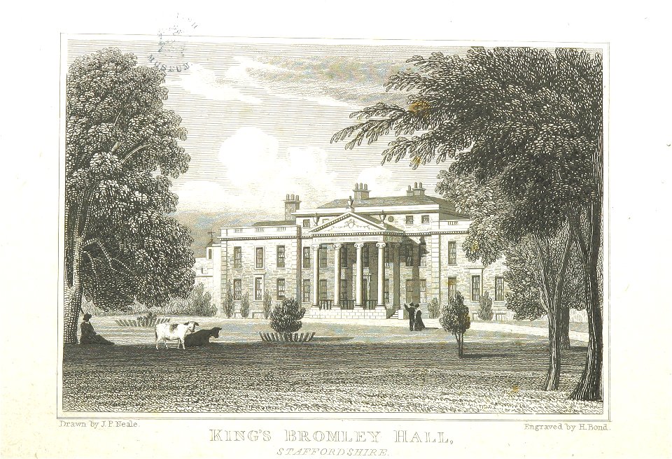 Neale(1827) p4.166 - King's Bromley Hall, Staffordshire