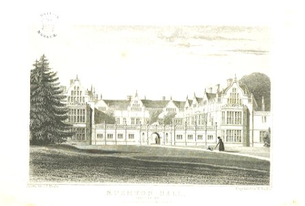 Neale(1826) p3.108 - Rushton Hall, Northamptonshire (East Front)