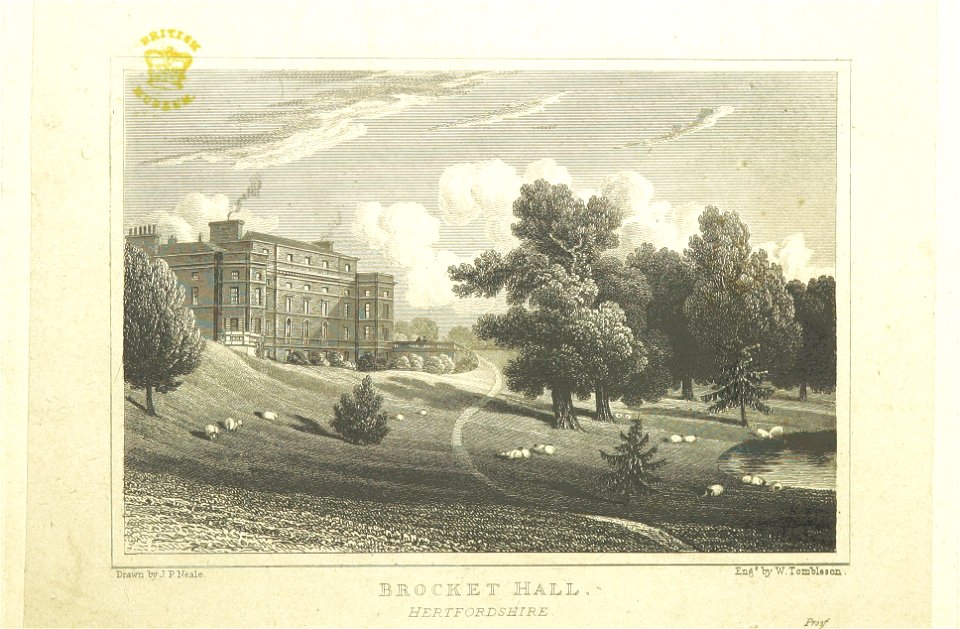 Neale(1829) p5.096 - Brocket Hall, Hertfordshire