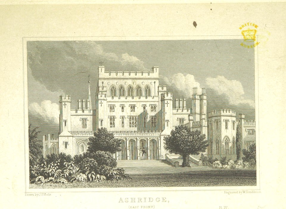 Neale(1829) p5.033 - Ashridge (East Front)