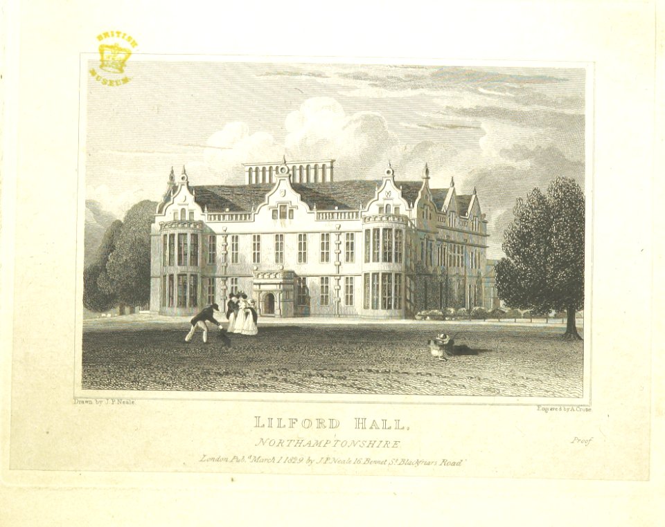 Neale(1829) p5.136 - Lilford Hall, Northamptonshire