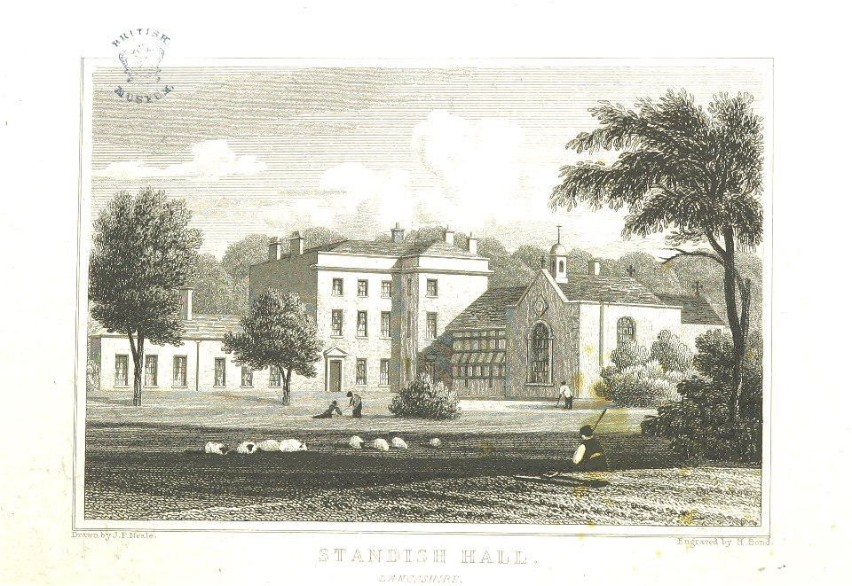 Neale(1827) p4.108 - Standish Hall, Lancashire