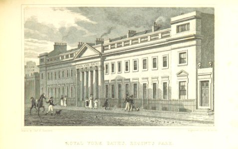 Royal York Baths, Regent's Park - Shepherd, Metropolitan Improvements (1828), p247