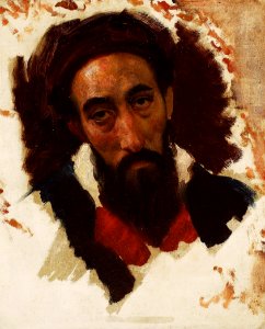 Vernet Study of man's head