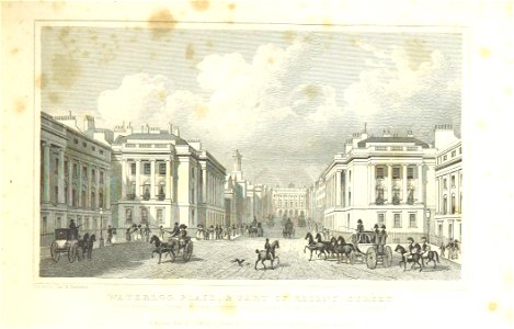 Waterloo Place, and Part of Regent Street - Shepherd, Metropolitan Improvements (1828), p195