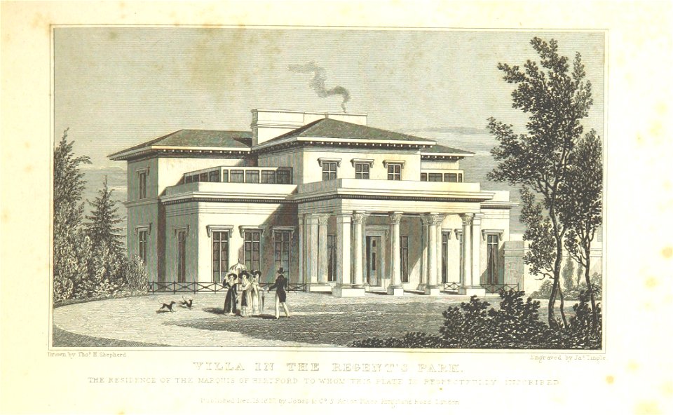 Villa in The Regent's Park - Shepherd, Metropolitan Improvements (1828), p209