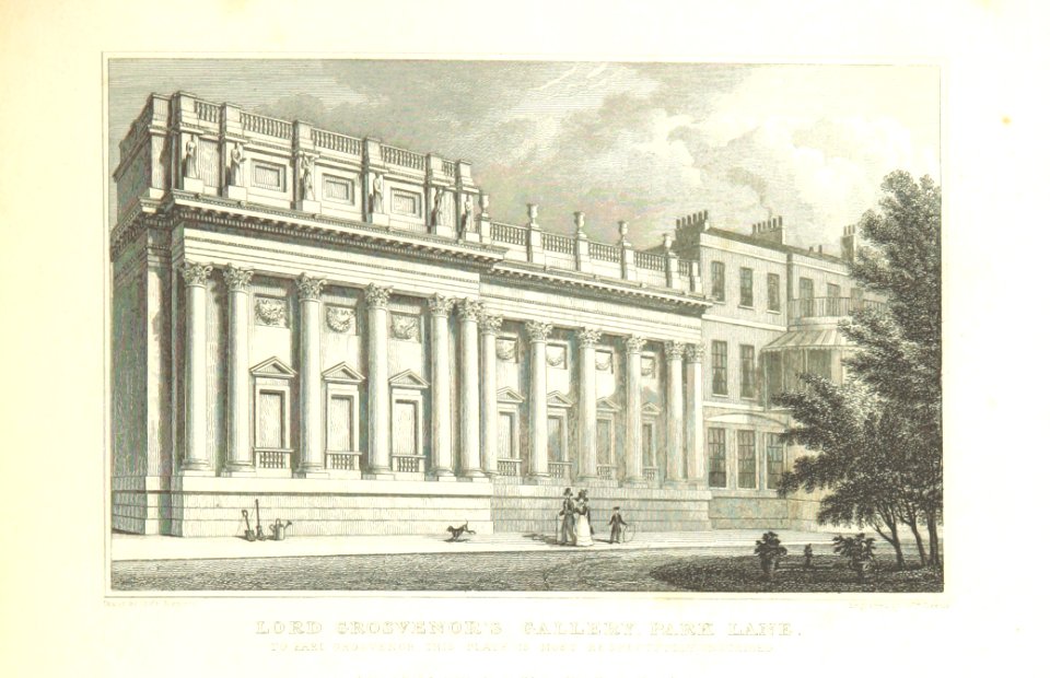 Lord Grosvenor's Gallery, Park Lane - Shepherd, Metropolitan Improvements (1828), p241