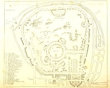 Plan of the Regent's Park - Shepherd, Metropolitan Improvements (1828), p346
