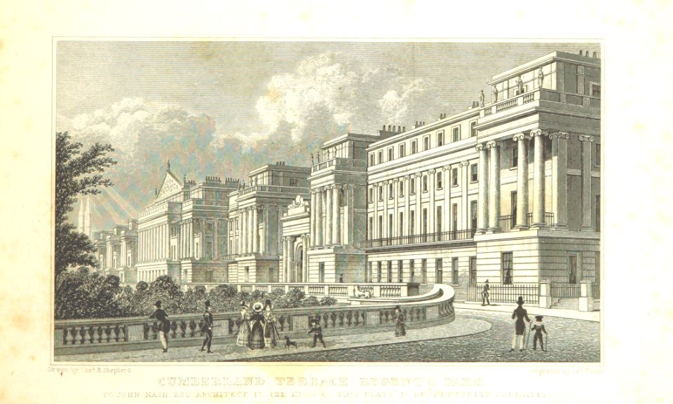 Cumberland Terrace, Regent's Park - Shepherd, Metropolitan Improvements (1828), p209