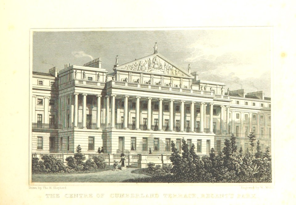 The Centre of Cumberland Terrace, Regent's Park - Shepherd, Metropolitan Improvements (1828), p233