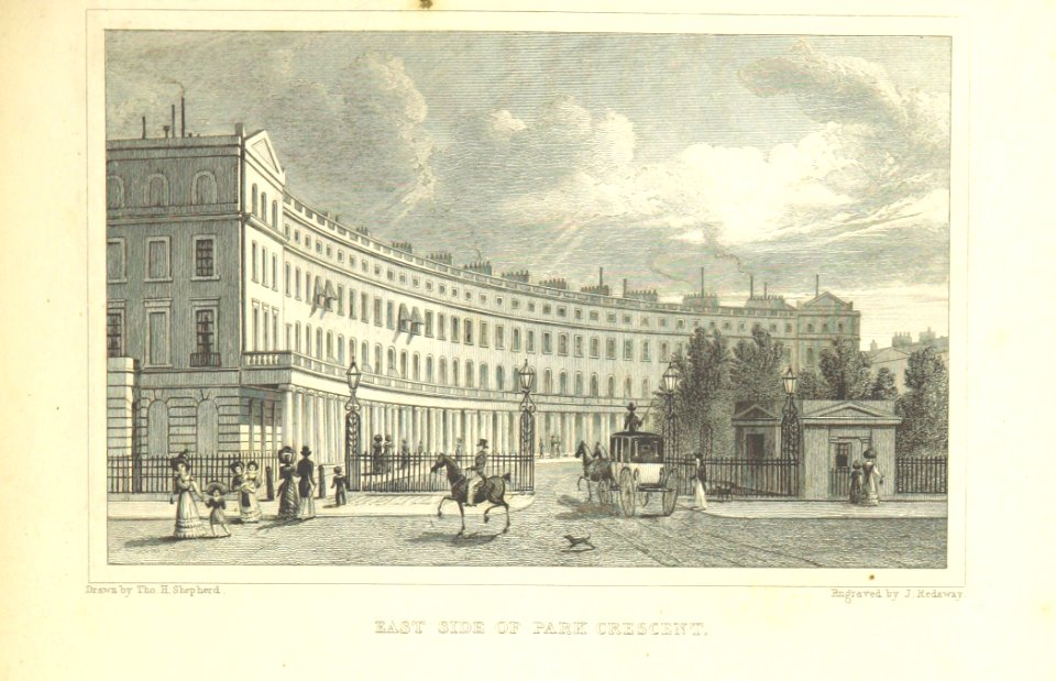 East Side of Park Crescent - Shepherd, Metropolitan Improvements (1828), p305