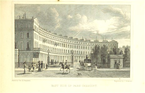 East Side of Park Crescent - Shepherd, Metropolitan Improvements (1828), p305