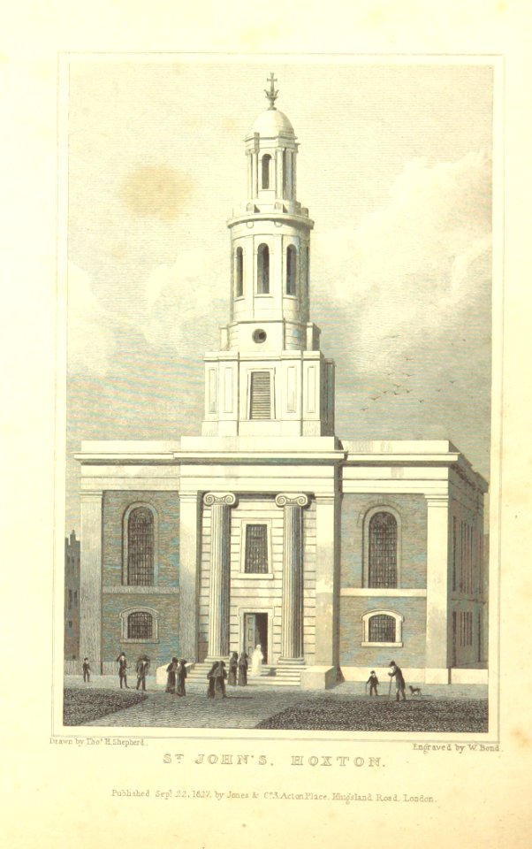 St John's, Hoxton - Shepherd, Metropolitan Improvements (1828), p340