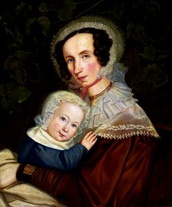 Briullov Baroness Reinthal with her daughter