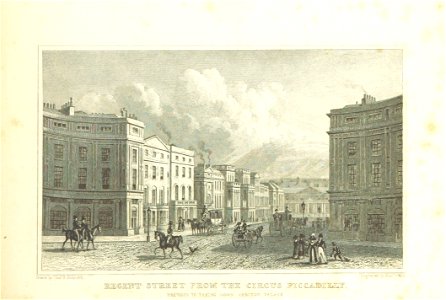 Regent Street from the Circus, Piccadilly - Shepherd, Metropolitan Improvements (1828), p297