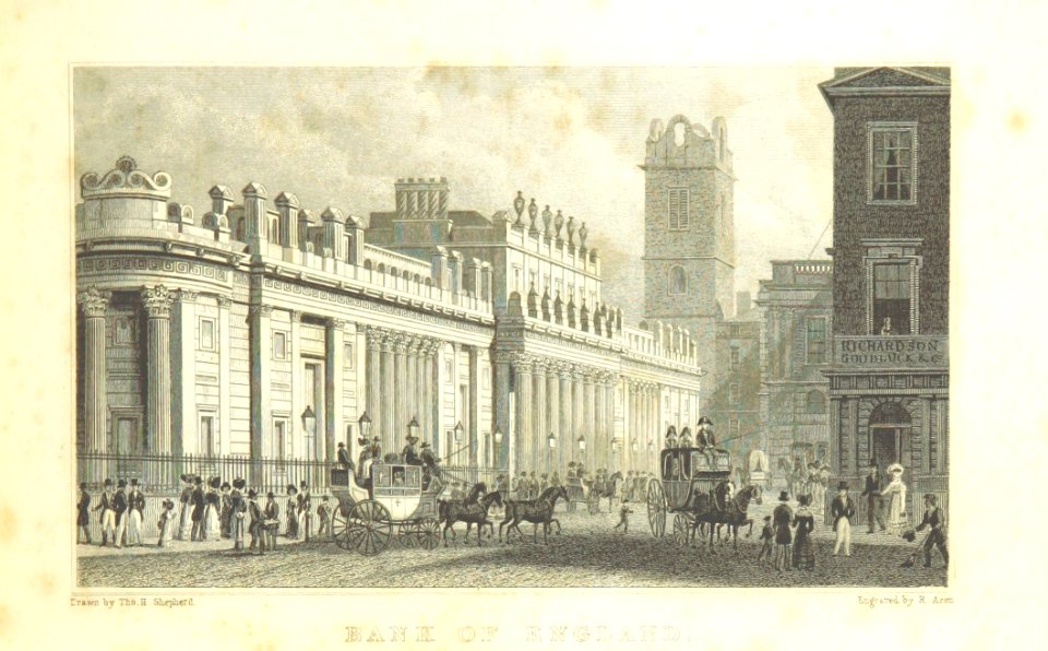 Bank of England - Shepherd, Metropolitan Improvements (1828), p189