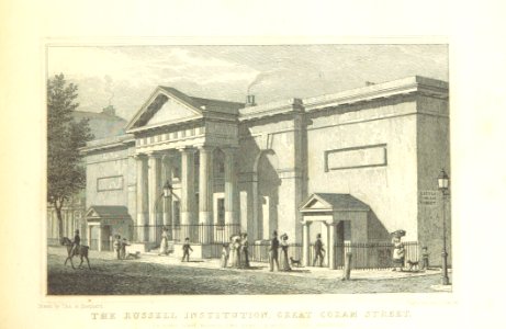 The Russell Institution, Great Coram Street - Shepherd, Metropolitan Improvements (1828), p259