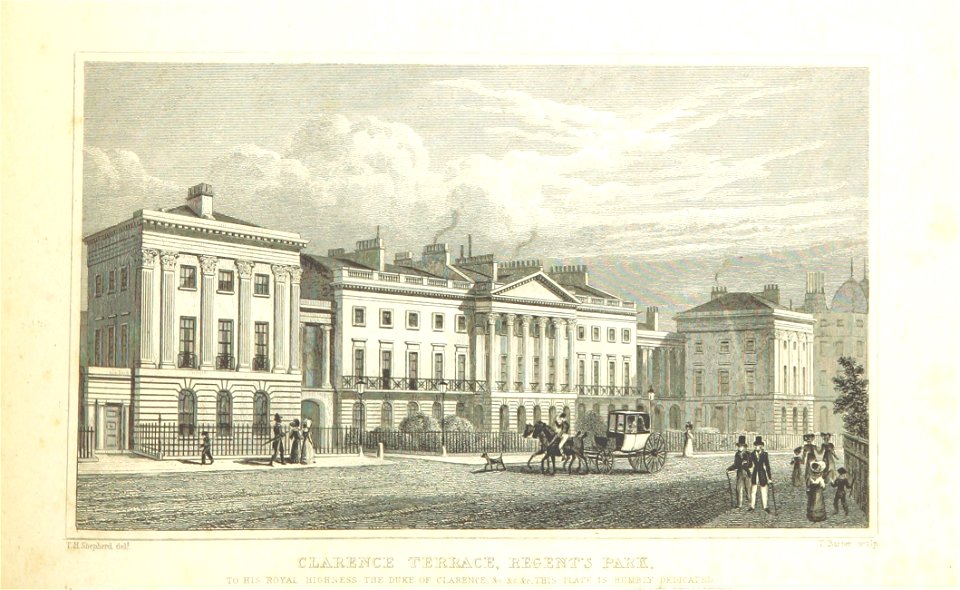 Clarence Terrace, Regent's Park - Shepherd, Metropolitan Improvements (1828), p263